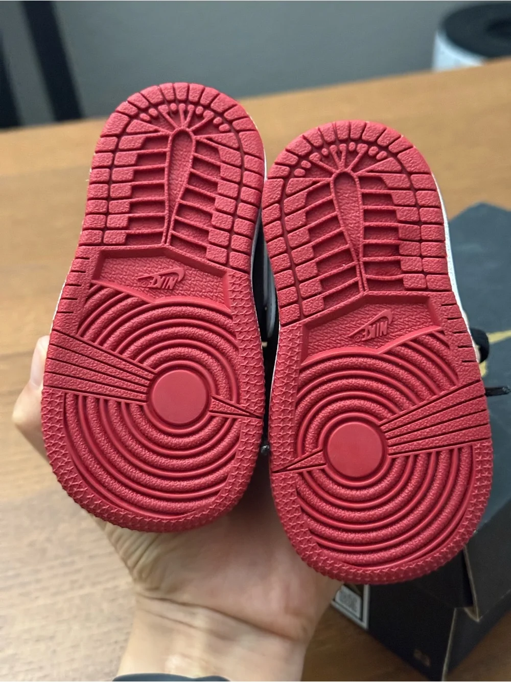 Jordan 1 Mid (TD) Black Gym Red White